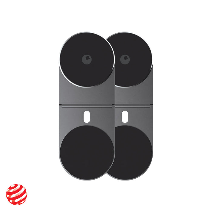 EDGE® Pro Tablet kit - MagSafe phone & tablet holder - EDGE® Pro Tablet kit - MagSafe phone & tablet holder - Hyperspace Black - Dual black MagSafe-compatible phone and tablet holder with sleek rectangular base and circular magnetic pads. - Rolling Square EDGE® Pro Tablet kit - MagSafe phone & tablet holder - Hyperspace Black - Dual black MagSafe-compatible phone and tablet holder with sleek rectangular base and circular magnetic pads. - Rolling Square