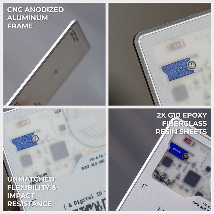AirCard™ Pro - Android & Apple Bluetooth tracker - AirCard™ Pro - Android & Apple Bluetooth tracker - Black - Apple Network - Black slim Bluetooth tracker with CNC anodized aluminum frame and blue epoxy fiberglass resin sheets. - Rolling Square AirCard™ Pro - Android & Apple Bluetooth tracker - Black - Apple Network - Black slim Bluetooth tracker with CNC anodized aluminum frame and blue epoxy fiberglass resin sheets. - Rolling Square