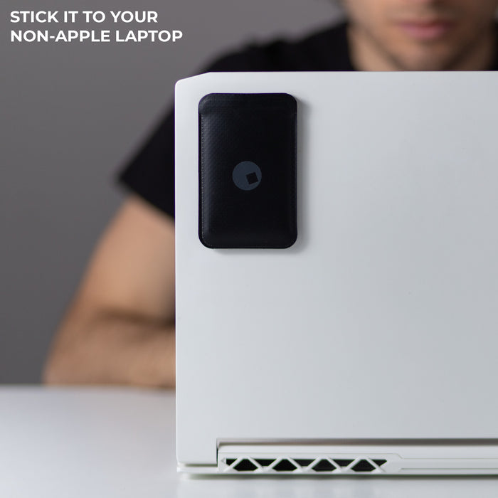AirCard™ Pouch - Attach AirCard anywhere - AirCard™ Pouch - Attach AirCard anywhere - Black - Black AirCard™ pouch attached to the back corner of a white laptop. - Rolling Square AirCard™ Pouch - Attach AirCard anywhere - Black - Black AirCard™ pouch attached to the back corner of a white laptop. - Rolling Square