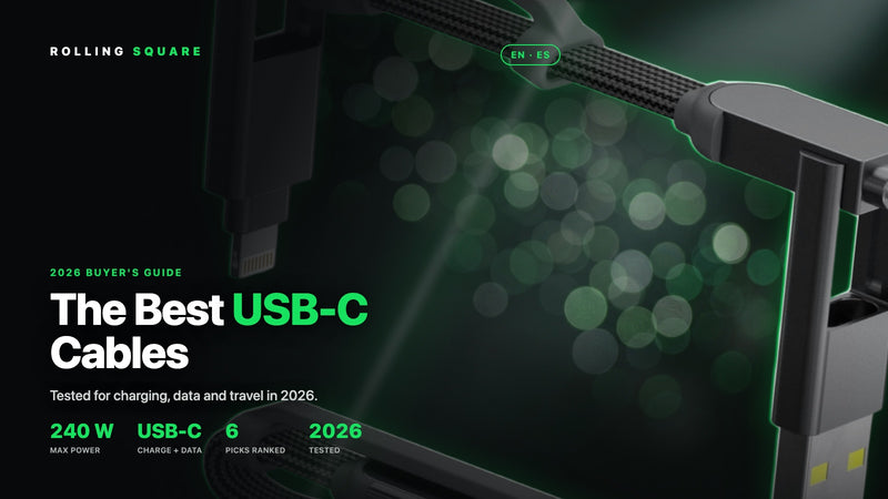 The Best USB-C Cables 2026, tested by Rolling Square, featuring the inCharge XS 240W keyring cable